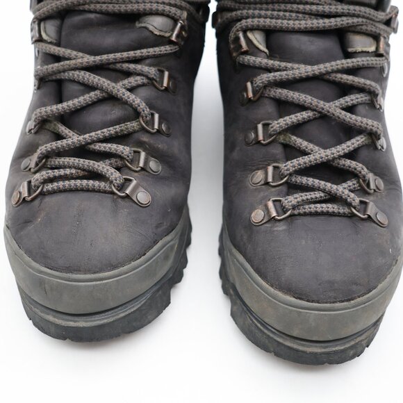 One Sport Mountaineering Hiking Boots Men\'s Size US 8 Black Gray Leather Italy main image 5